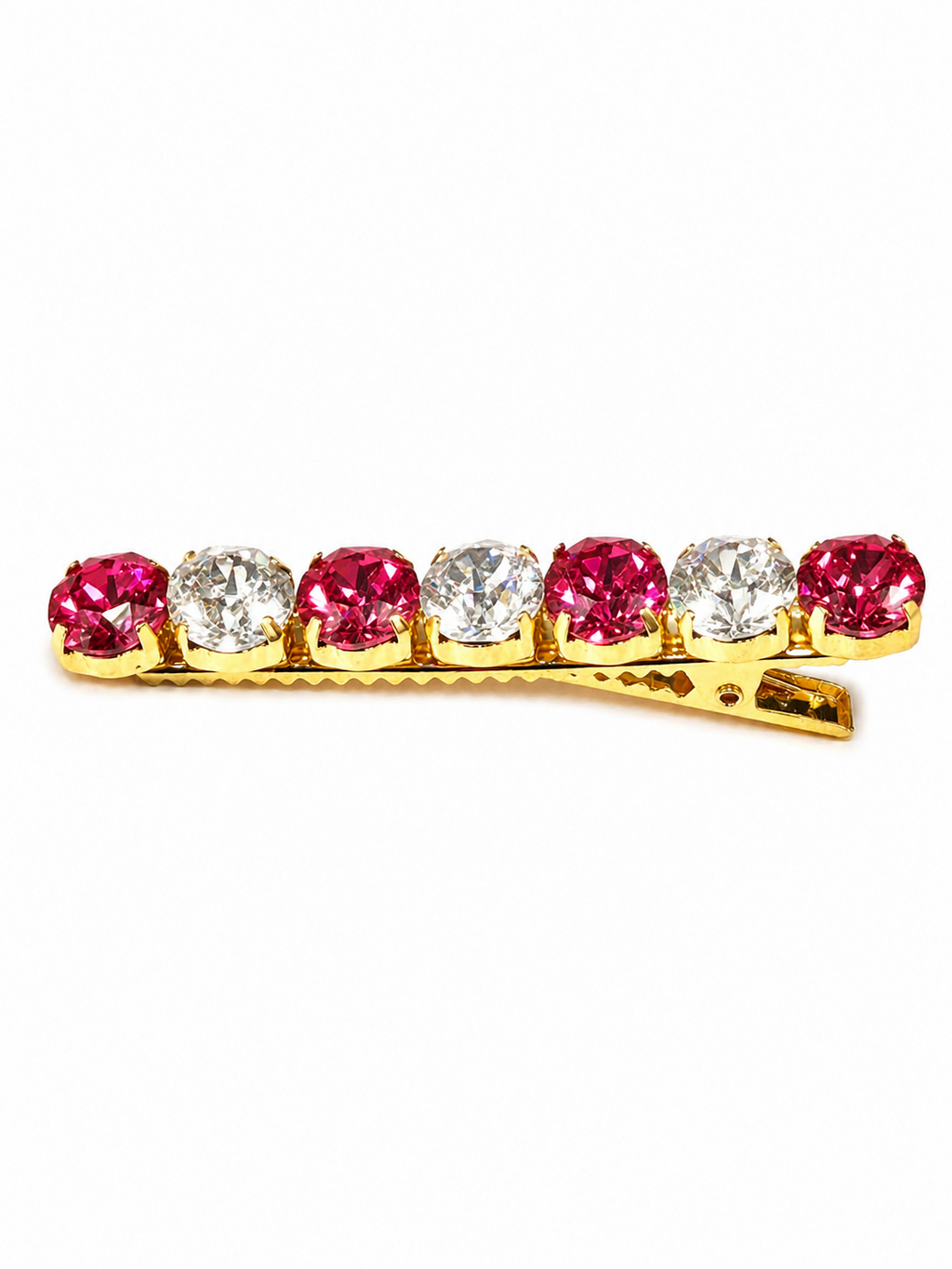 Crimson Pearl Crystal Hair Clip
