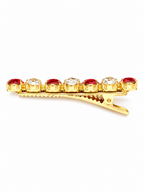 Crimson Pearl Crystal Hair Clip