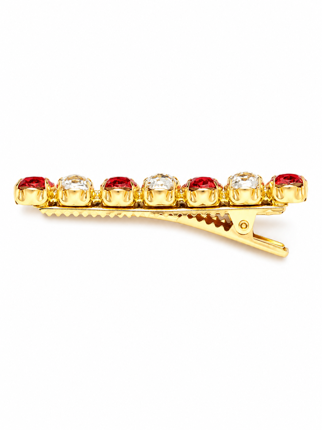 Crimson Pearl Crystal Hair Clip