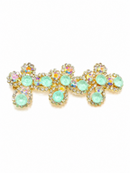 Mint Butterfly Crystal Hair Clip