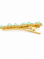 Mint Butterfly Crystal Hair Clip