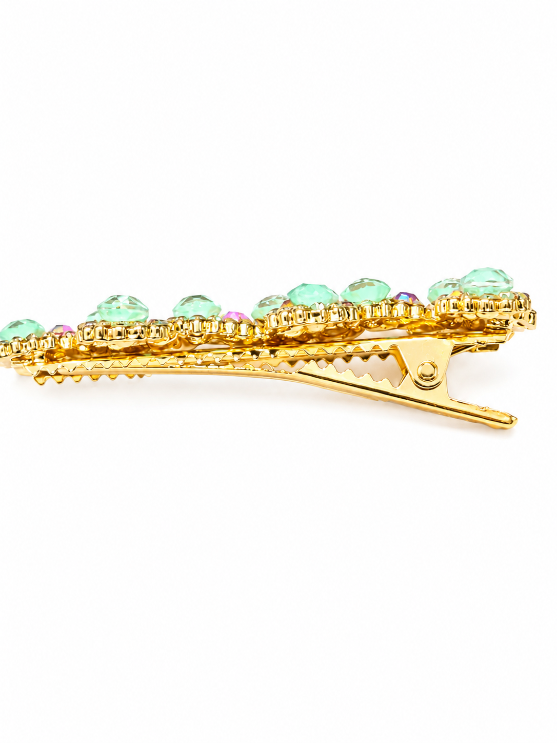 Mint Butterfly Crystal Hair Clip