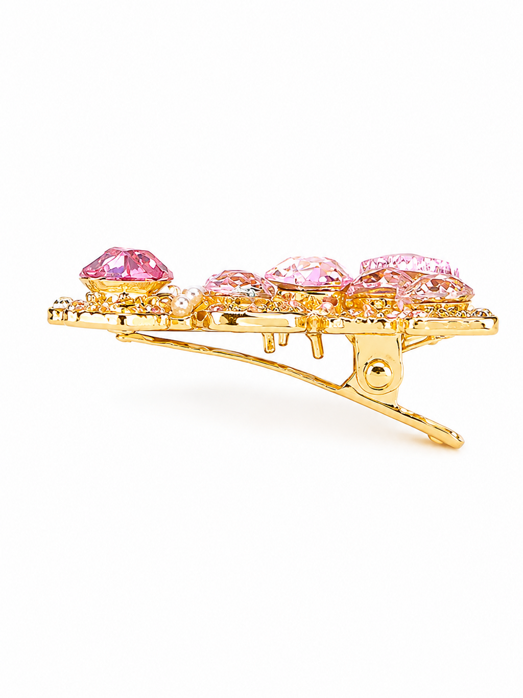 Pink Puppy Crystal Hair Clip
