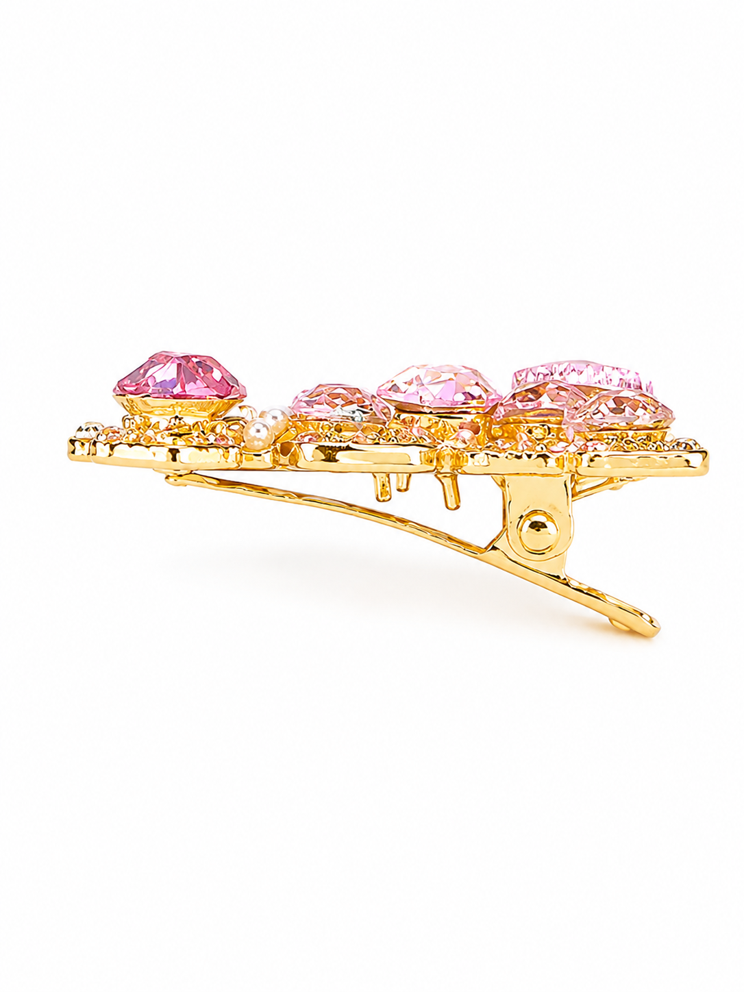 Pink Puppy Crystal Hair Clip
