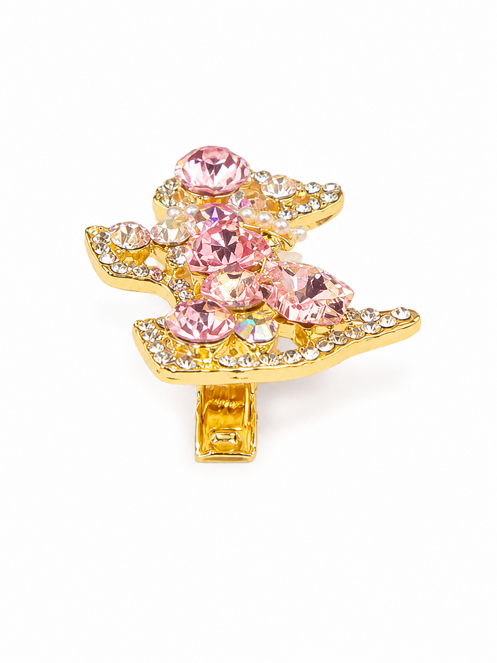 Pink Puppy Crystal Hair Clip