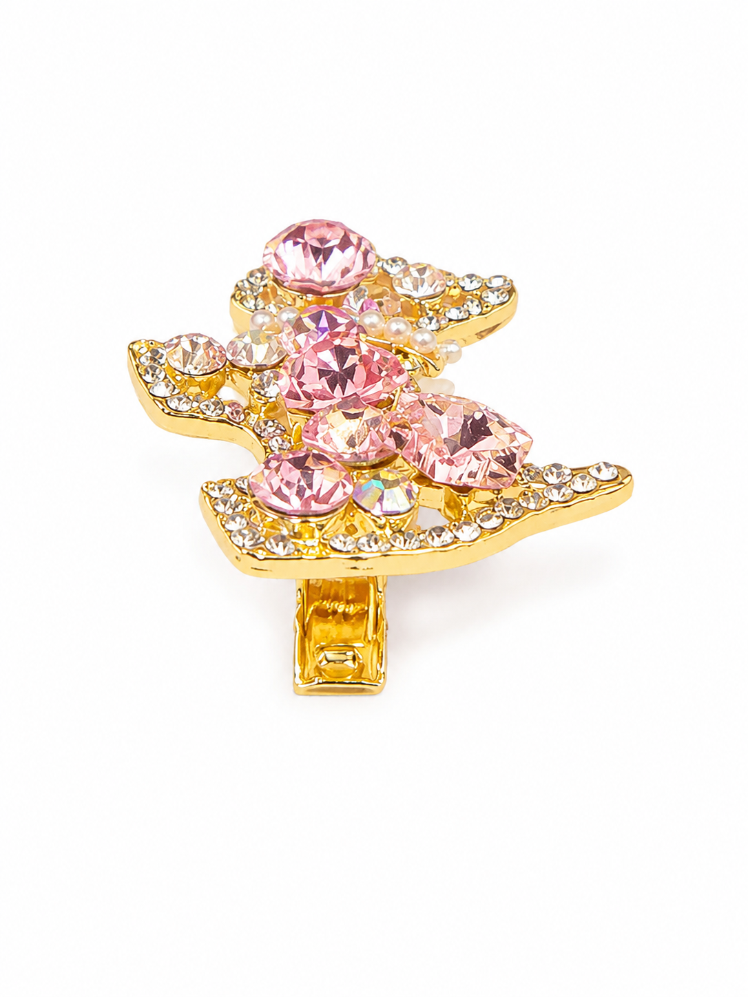 Pink Puppy Crystal Hair Clip