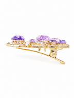 Purple Puppy Crystal Hair Clip