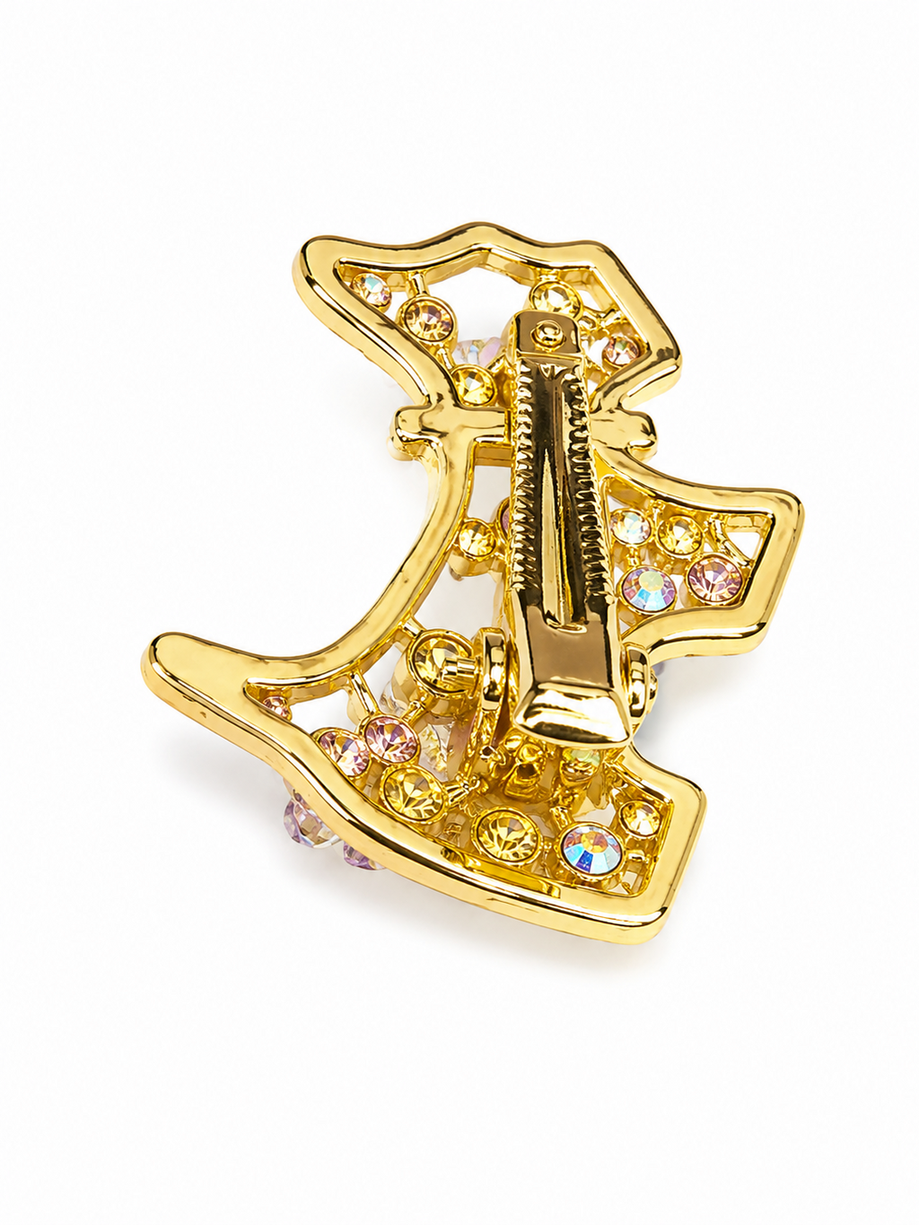 Purple Puppy Crystal Hair Clip