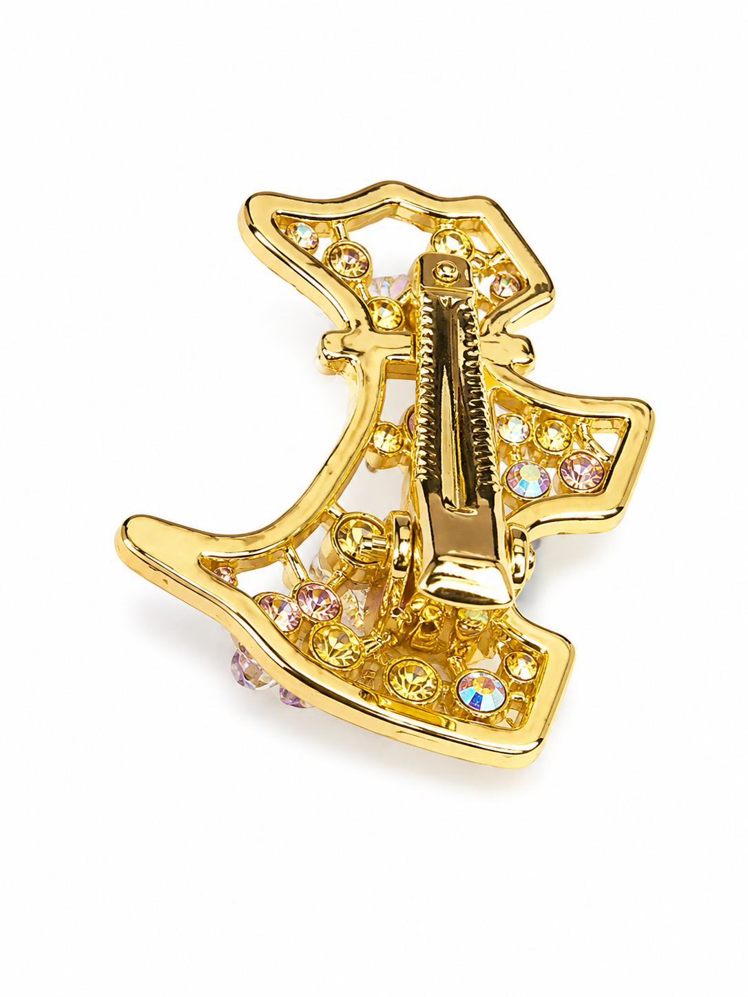 Purple Puppy Crystal Hair Clip