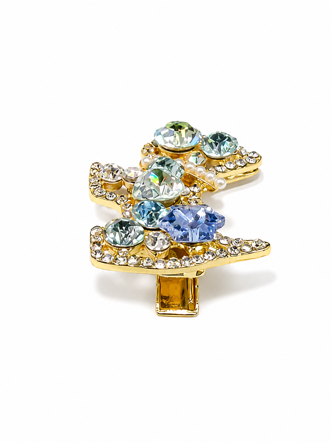 Blue Puppy Crystal Hair Clip