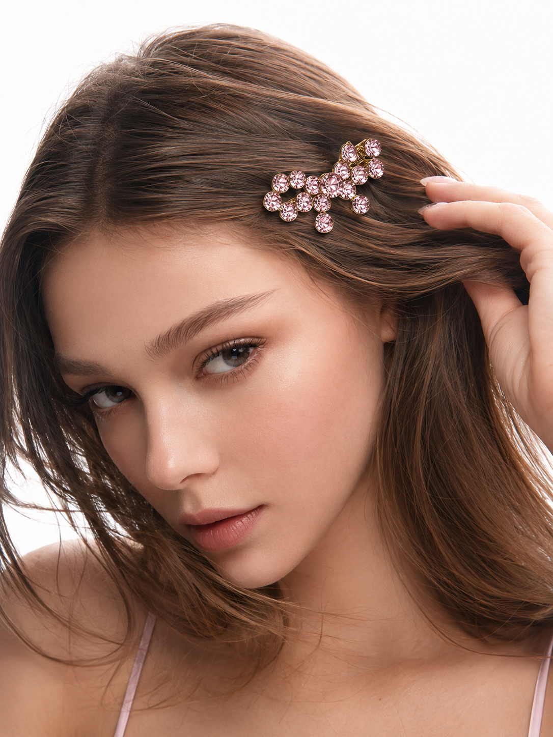 Bubble Blush Butterfly Clip