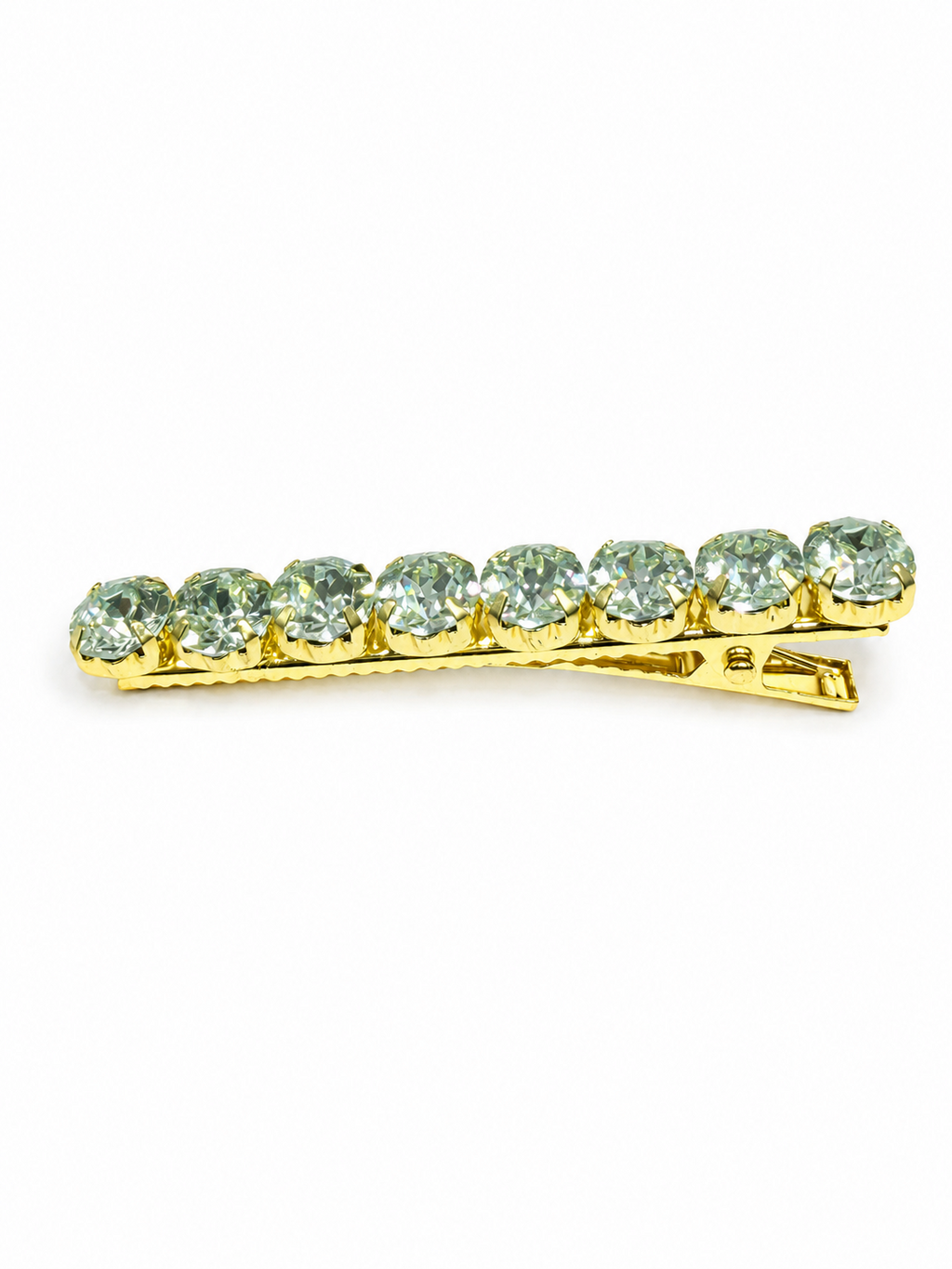 Light Blue 16 Hearts & 16 Arrows CZ Hair Clip