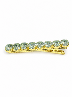 Light Blue 16 Hearts & 16 Arrows CZ Hair Clip
