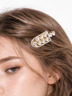 Stardust White & Blush Crystal Hair Clip