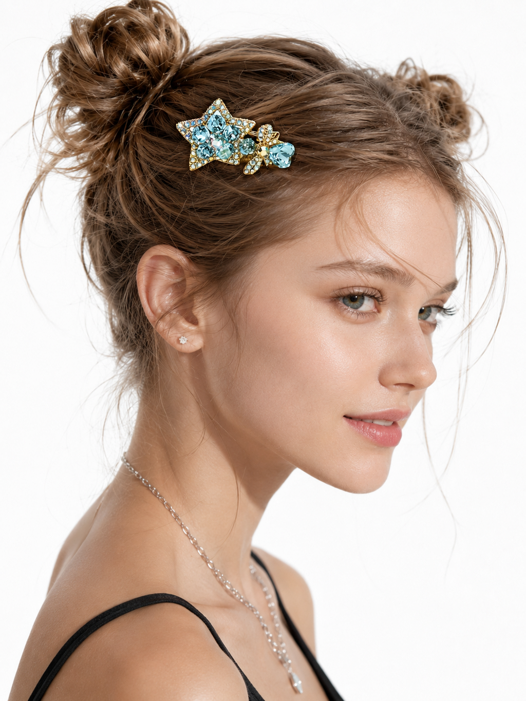 Ocean Star Crystal Hair Clip