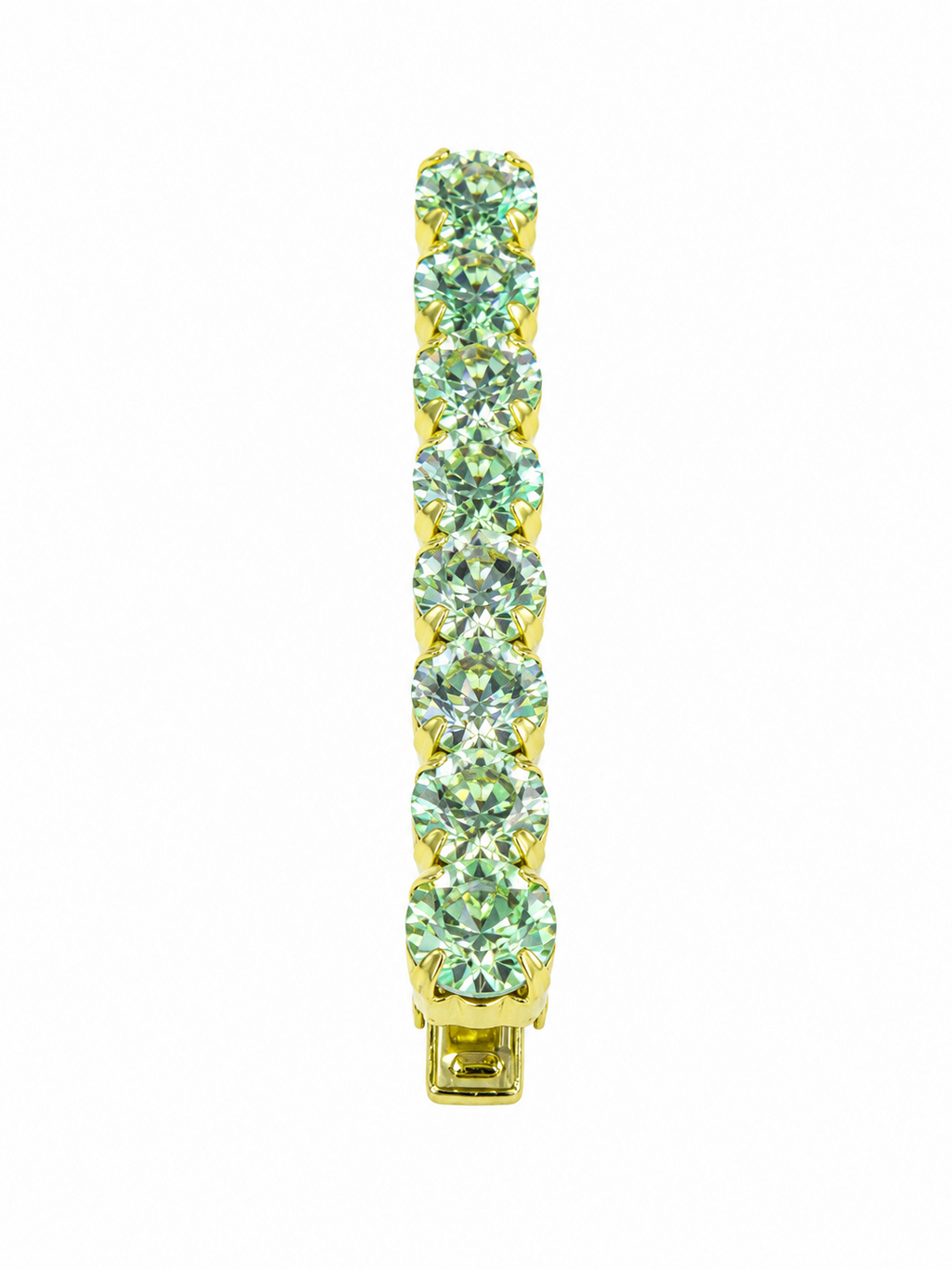 Light Blue 16 Hearts & 16 Arrows CZ Hair Clip
