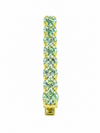 Light Blue 16 Hearts & 16 Arrows CZ Hair Clip