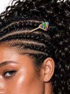 Rainbow Berry Crystal Hair Clip