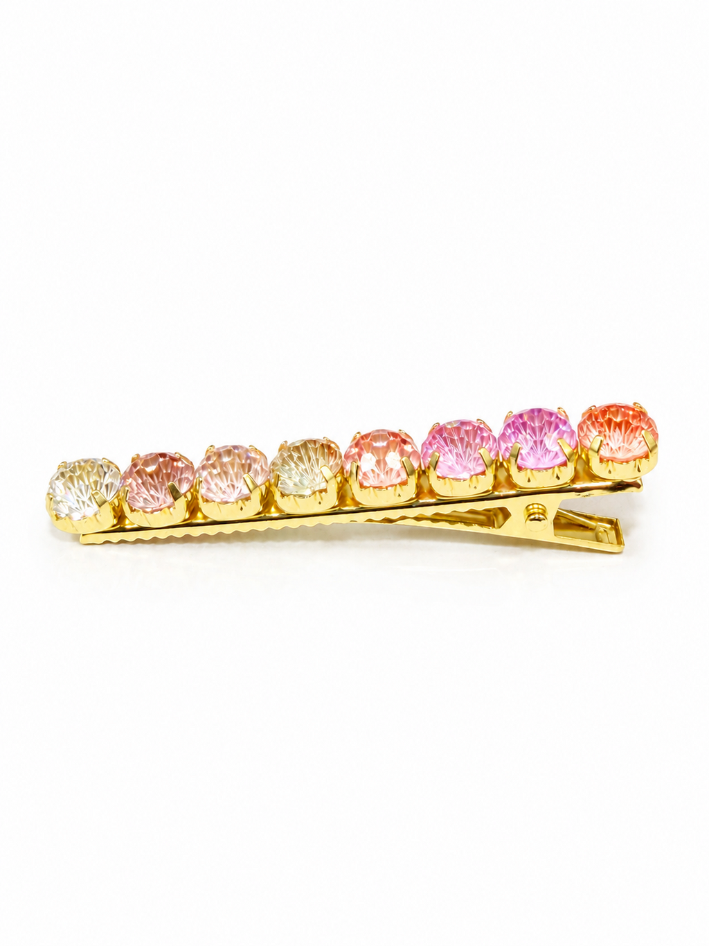 Gradient Pink Firework-Cut CZ Hair Clip