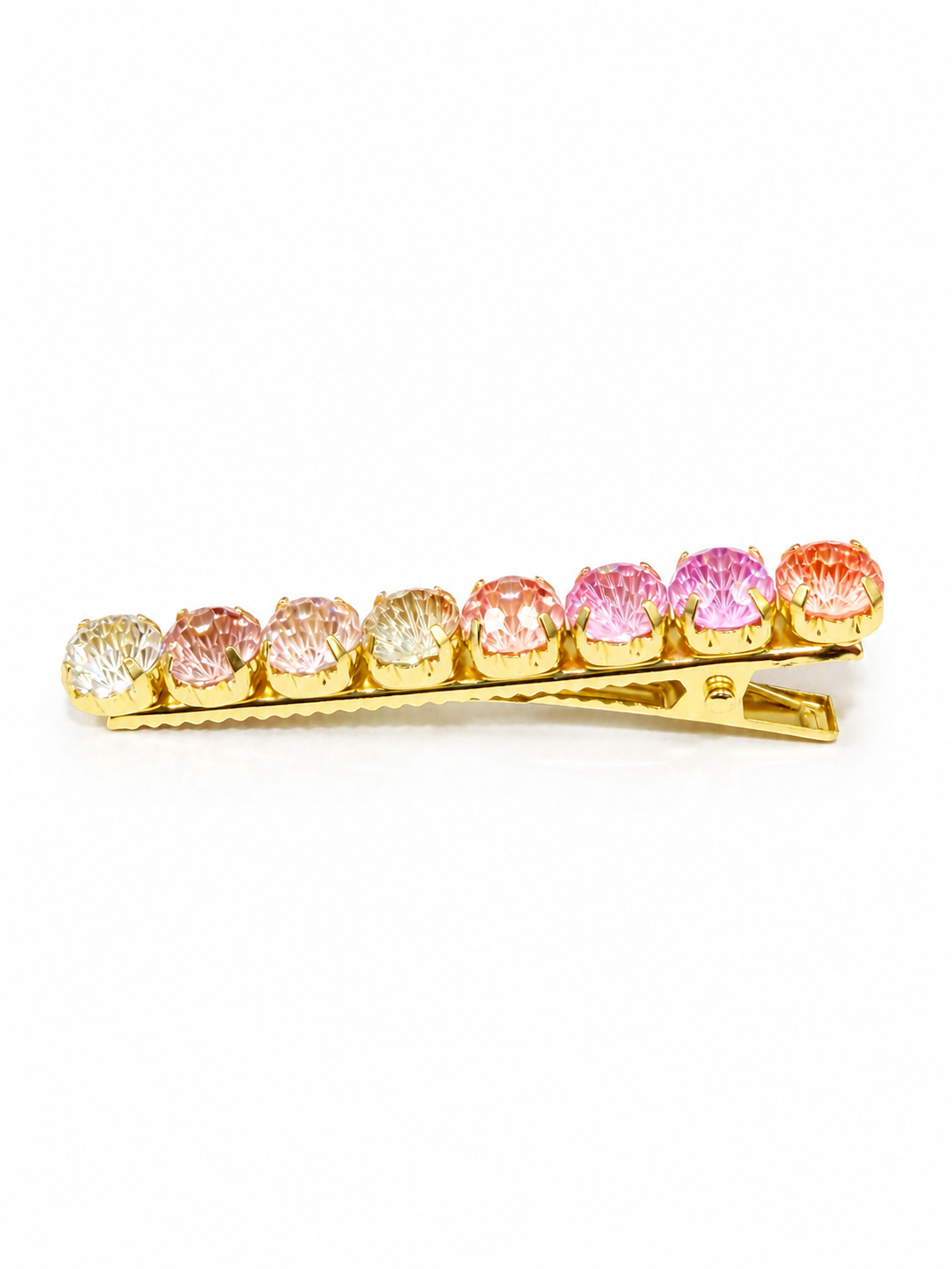 Gradient Pink Firework-Cut CZ Hair Clip