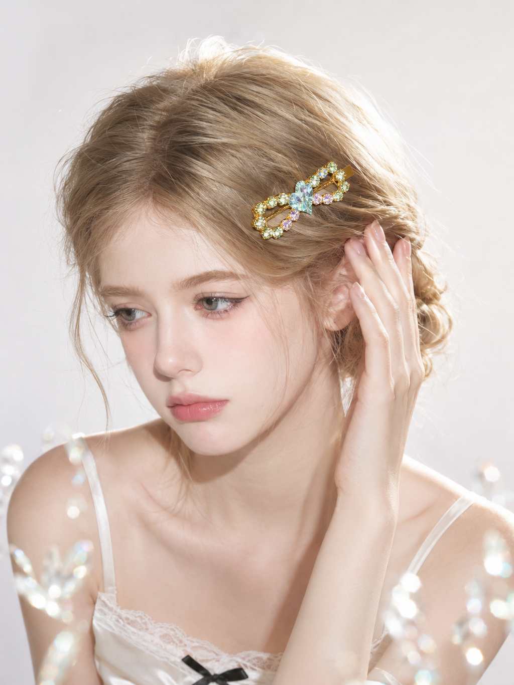 Crystal Bow Hair Clip