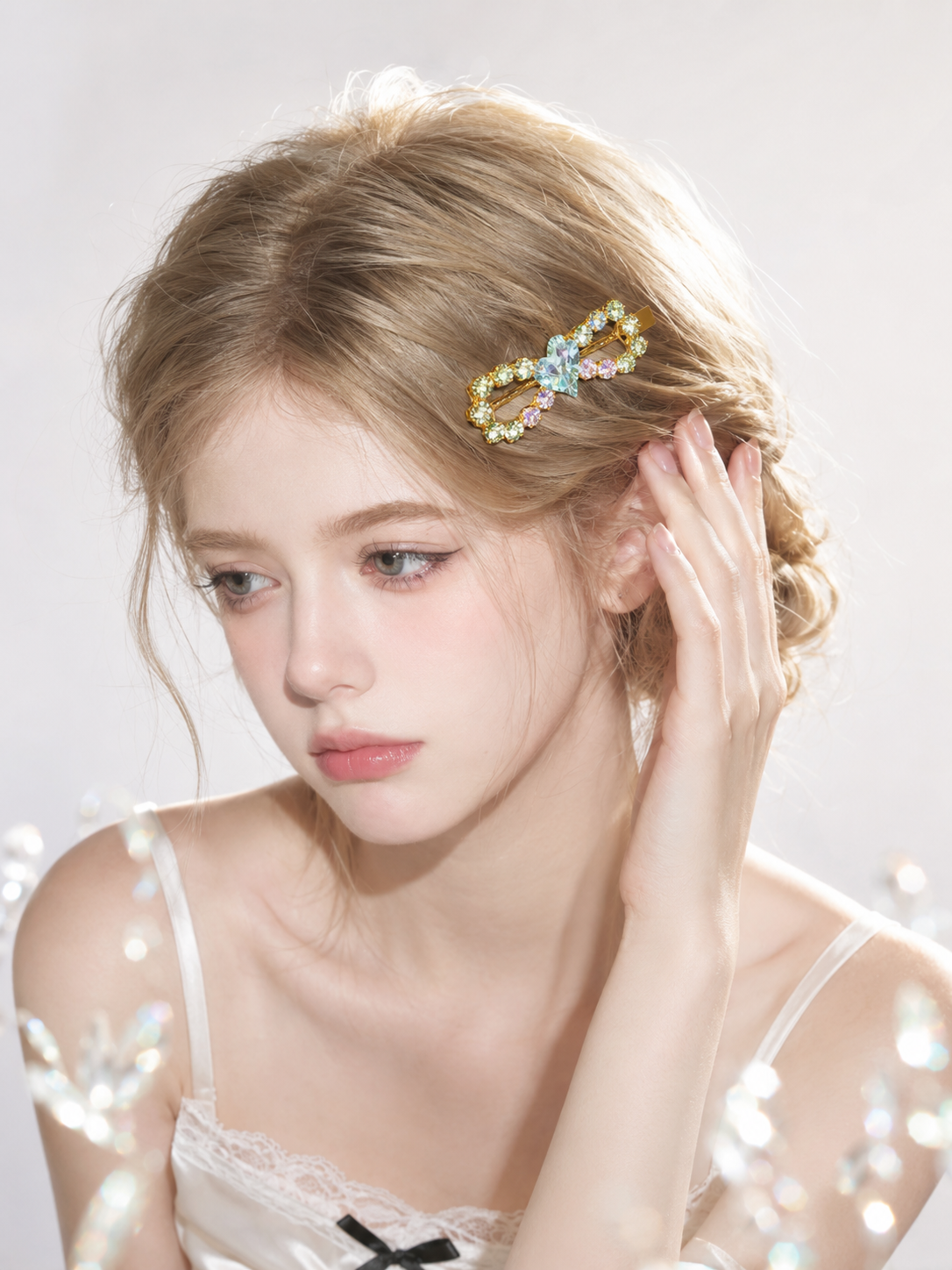 Crystal Bow Hair Clip
