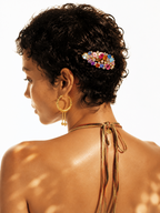 Freya Rainbow Crystal Leaf Hair Clip