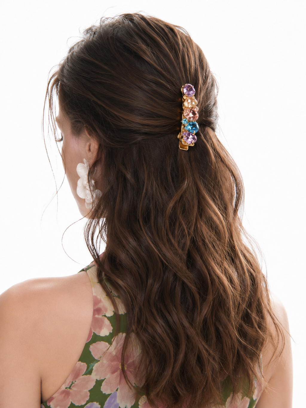Rainbow Gem Hair Clip