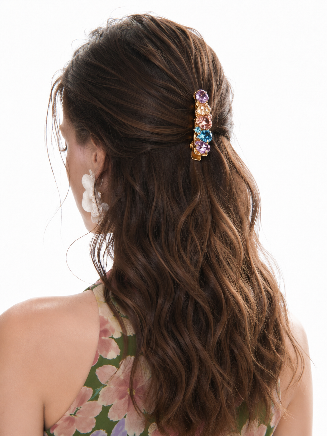 Rainbow Gem Hair Clip