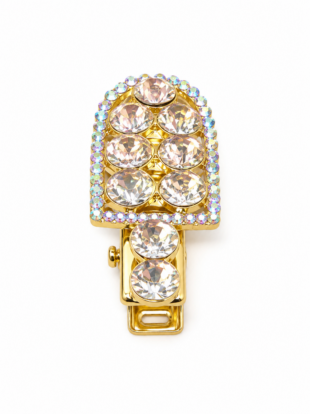 Stardust White & Blush Crystal Hair Clip