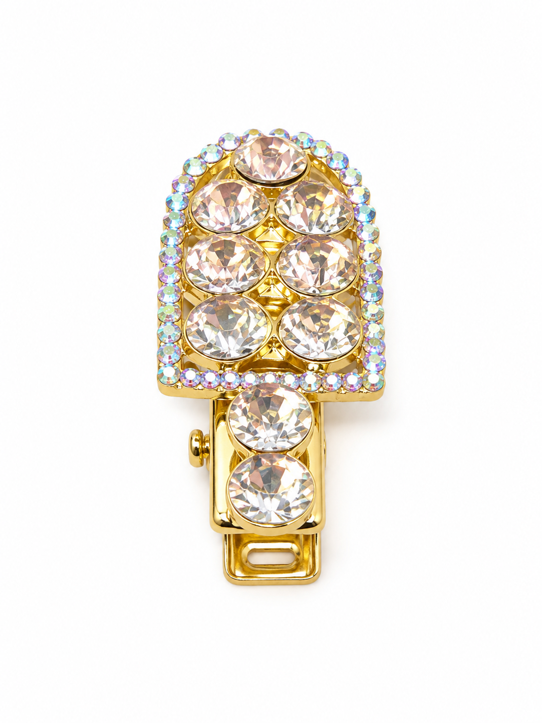 Stardust White & Blush Crystal Hair Clip