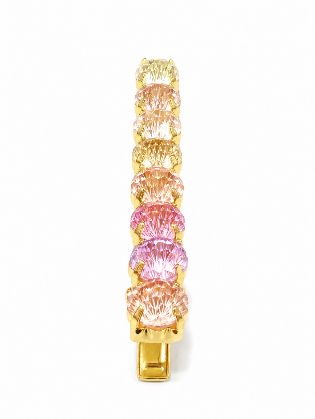 Gradient Pink Firework-Cut CZ Hair Clip