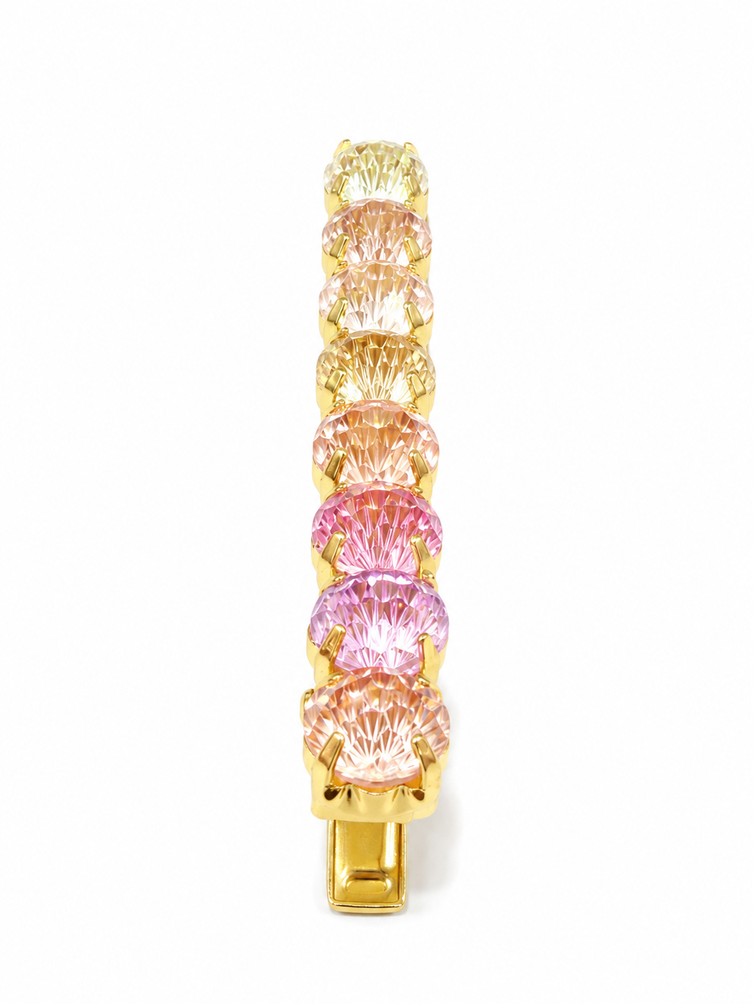 Gradient Pink Firework-Cut CZ Hair Clip