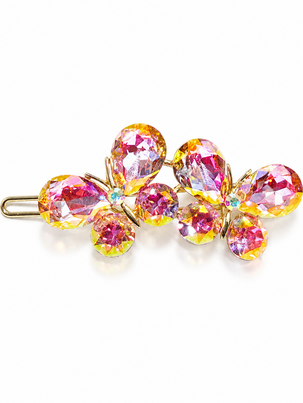 Pink Twin Butterfly Glow Clip