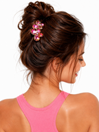 Pink Twin Butterfly Glow Clip