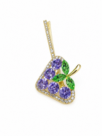 Purple Berry Crystal Hair Clip