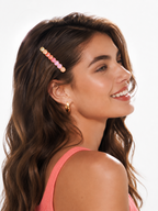 Gradient Pink Firework-Cut CZ Hair Clip