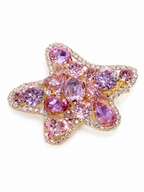 Blush Starfish Rhinestone Hair Clip