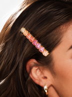 Gradient Pink Firework-Cut CZ Hair Clip