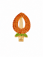 Sparkling Carrot Rhinestone Hair Clip