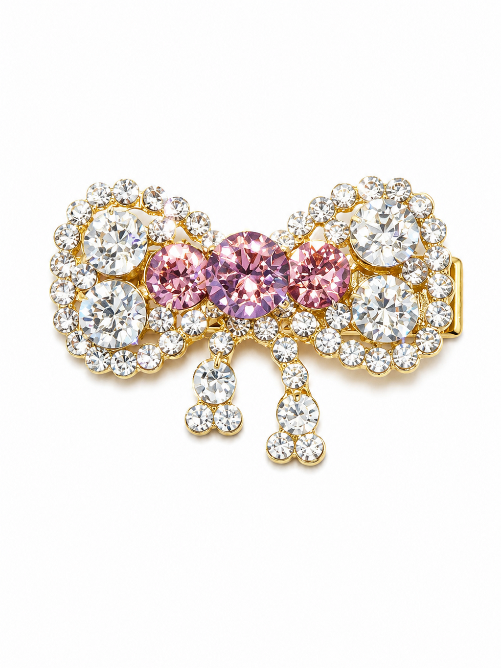 Blush Heartbeat Bow Hair Clip