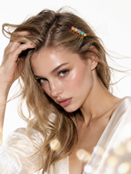 Five-Color Hearts & Arrows Crystals Hair Clip