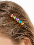 Five-Color Hearts & Arrows Crystals Hair Clip