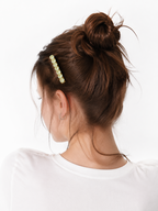 Light Blue Hearts & Arrows Crystals Hair Clip