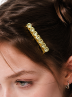 Light Blue Hearts & Arrows Crystals Hair Clip